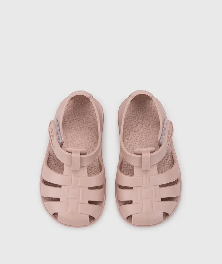 SANDÁLIA IGOR NEMO SOLID MAQUILLAJE para menina de borracha , com fecho em velcro, impermeáveis. Vista de cima.