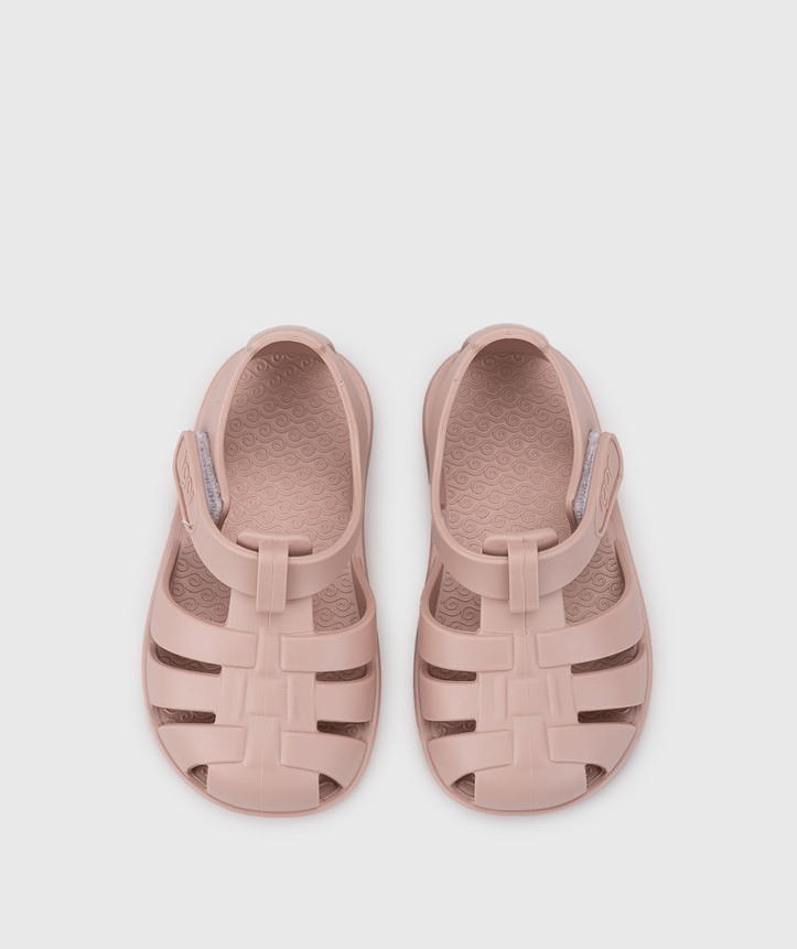 SANDÁLIA IGOR NEMO SOLID MAQUILLAJE para menina de borracha , com fecho em velcro, impermeáveis. Vista de cima.