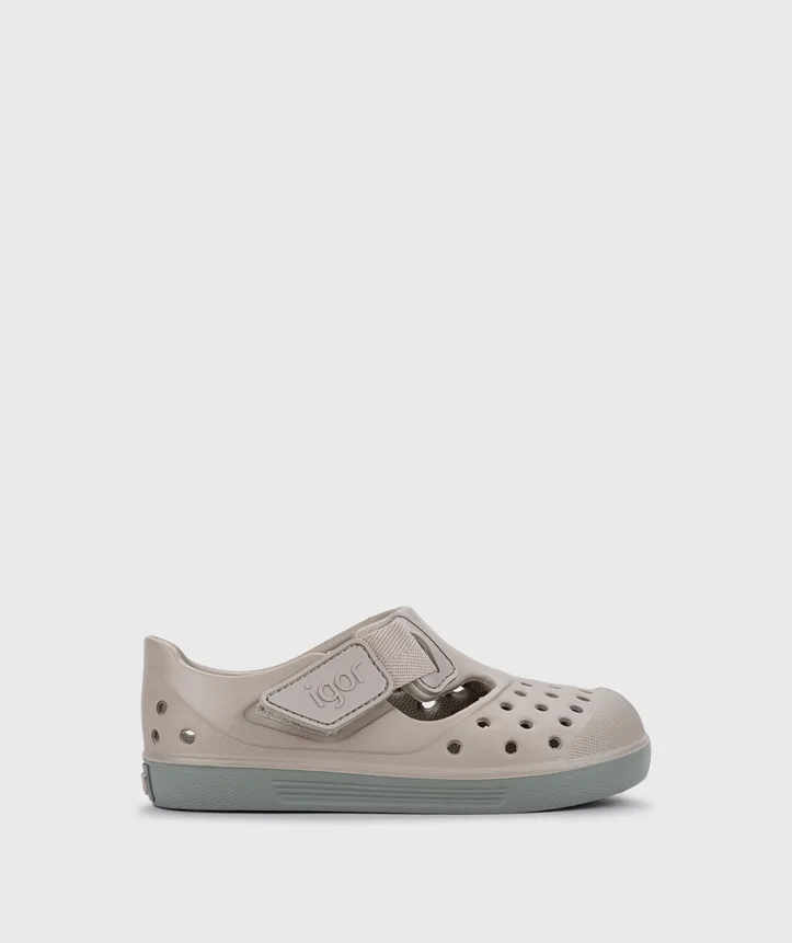 SANDÁLIA IGOR MALIBU SAND VERDE V26 de borracha infantil, com antiderrapante, com velcro- Vista de lado