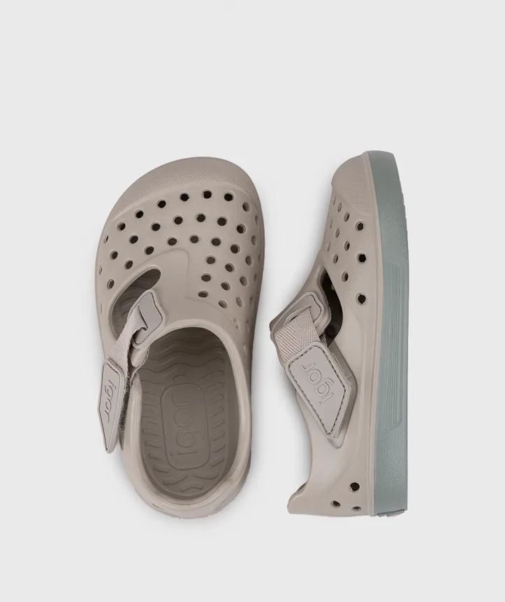 SANDÁLIA IGOR MALIBU SAND VERDE V26 de borracha infantil, com antiderrapante e fecho em velcro- Vista de cima